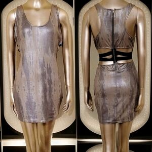 NWOT 2B BeBe Snakeskin Print Sexy Bodycon Mini Dress Sz M
